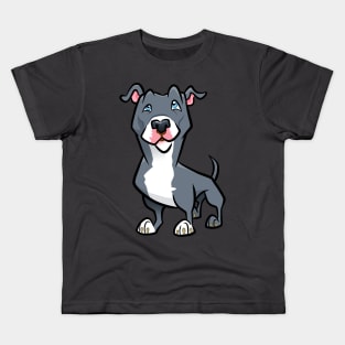 Blue Pit Bull Kids T-Shirt